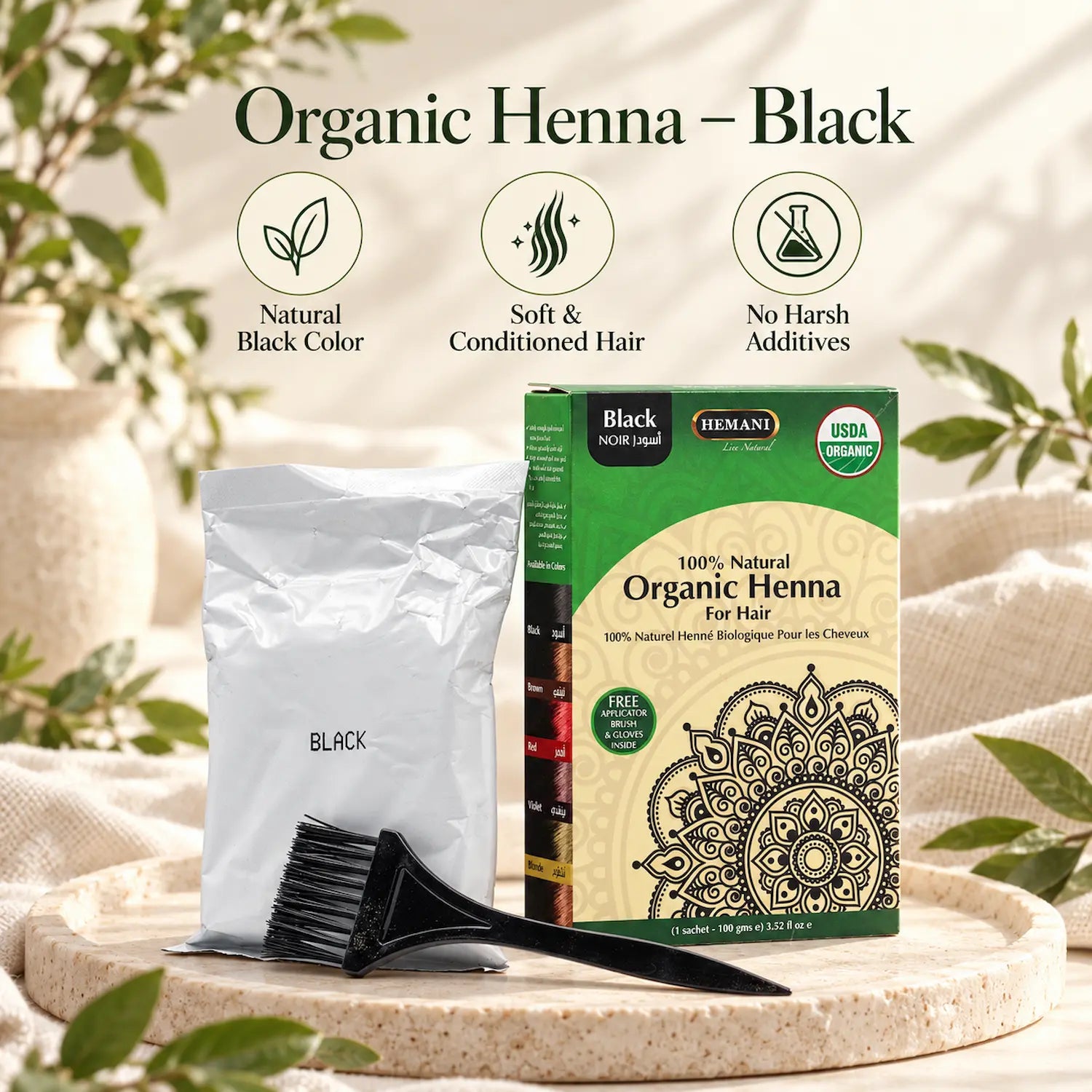 Organic Henna for Hair 100g - Black