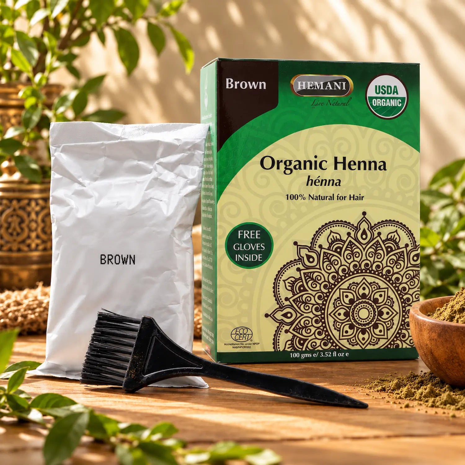 Organic Henna for Hair 100g - Brown