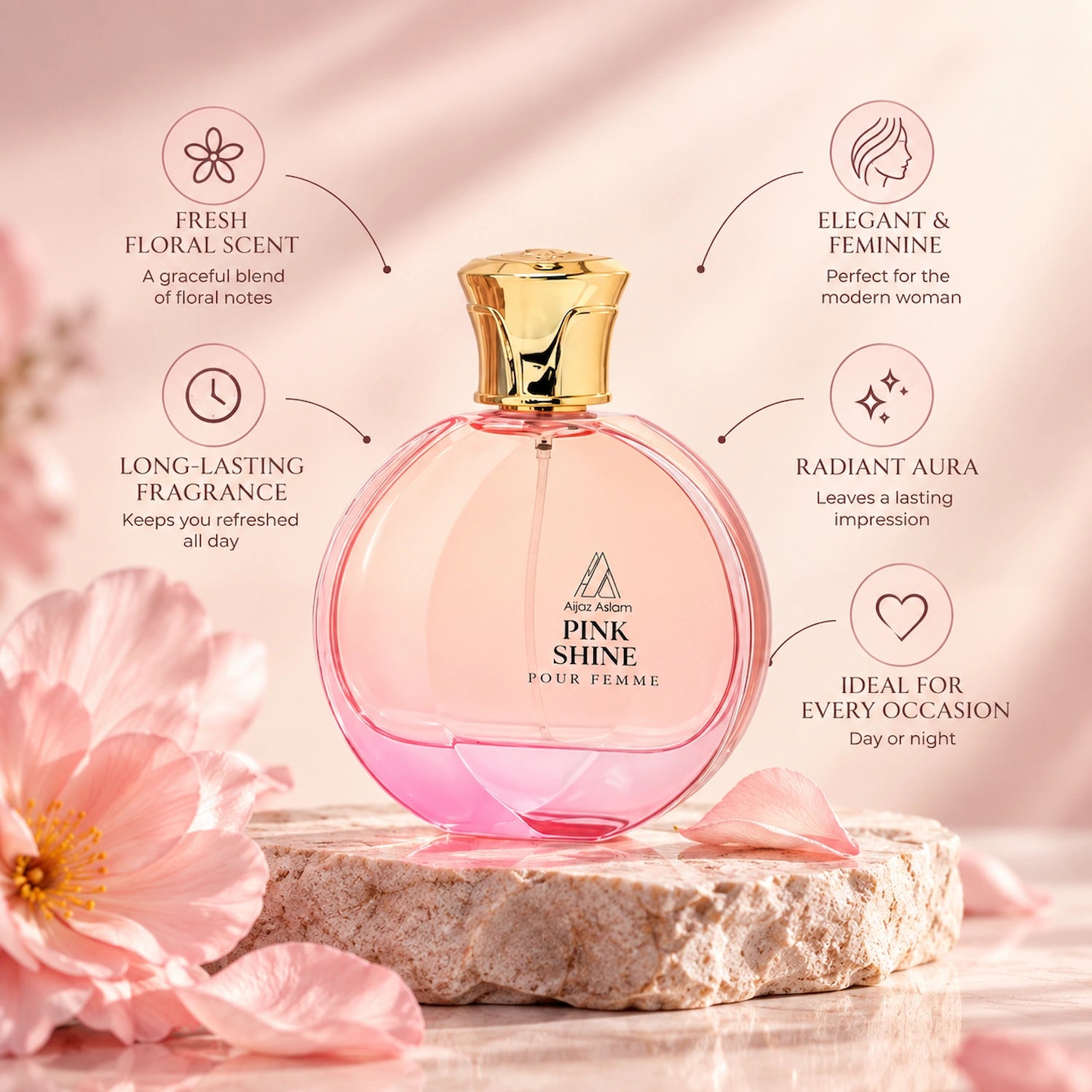 Pink Shine Perfume for Women 100 ml | Aijaz Aslam