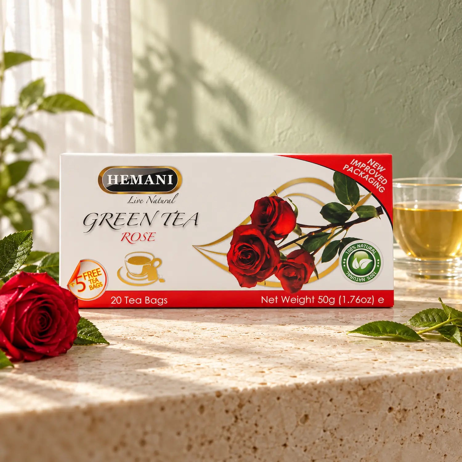 Rose Green Tea - 20 Tea Bags