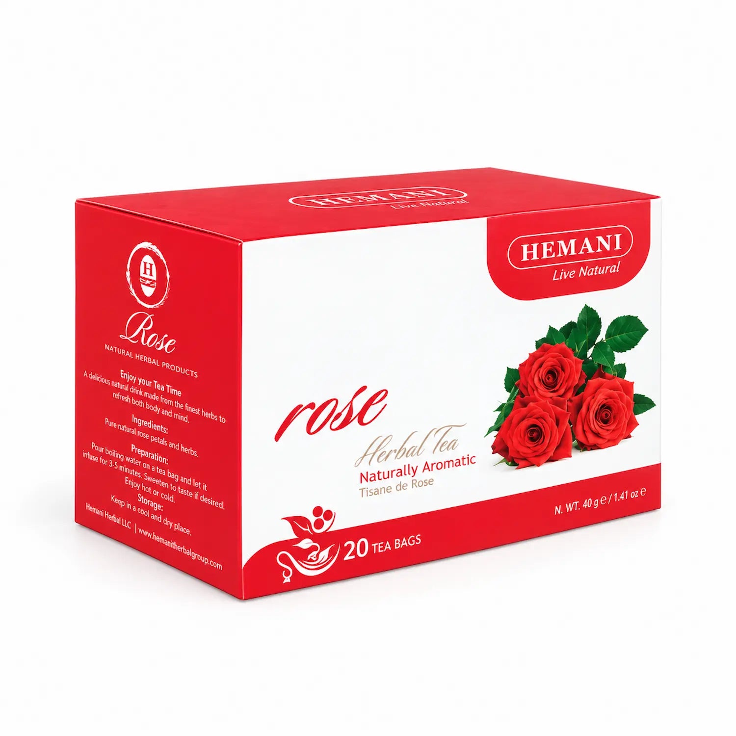 Rose Herbal Tea - 20 Tea Bags