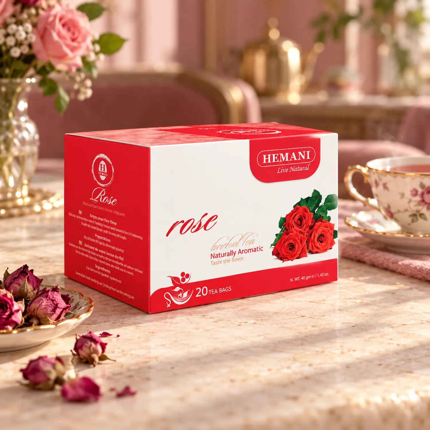 Rose Herbal Tea - 20 Tea Bags