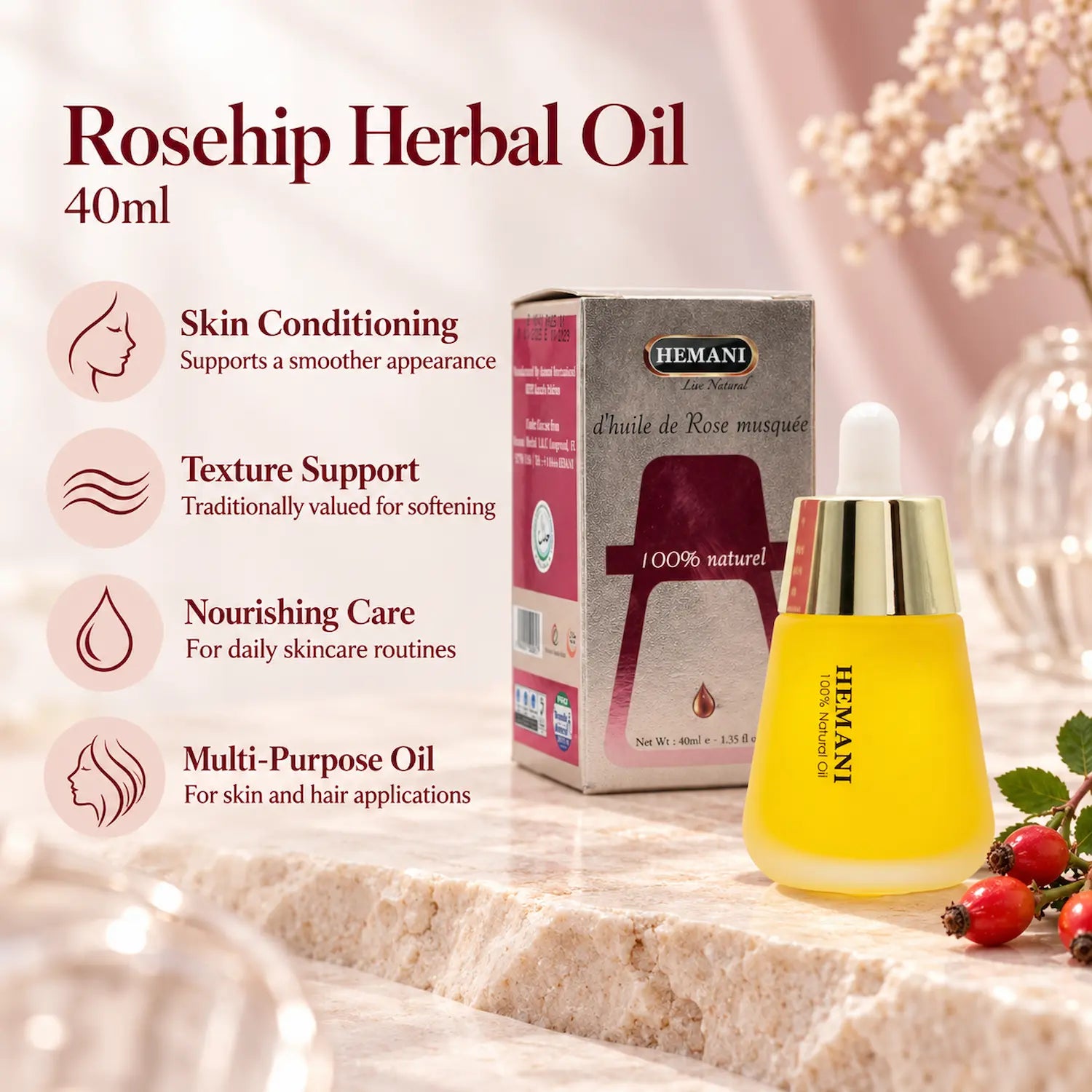 Rosehip Herbal Oil 40ml