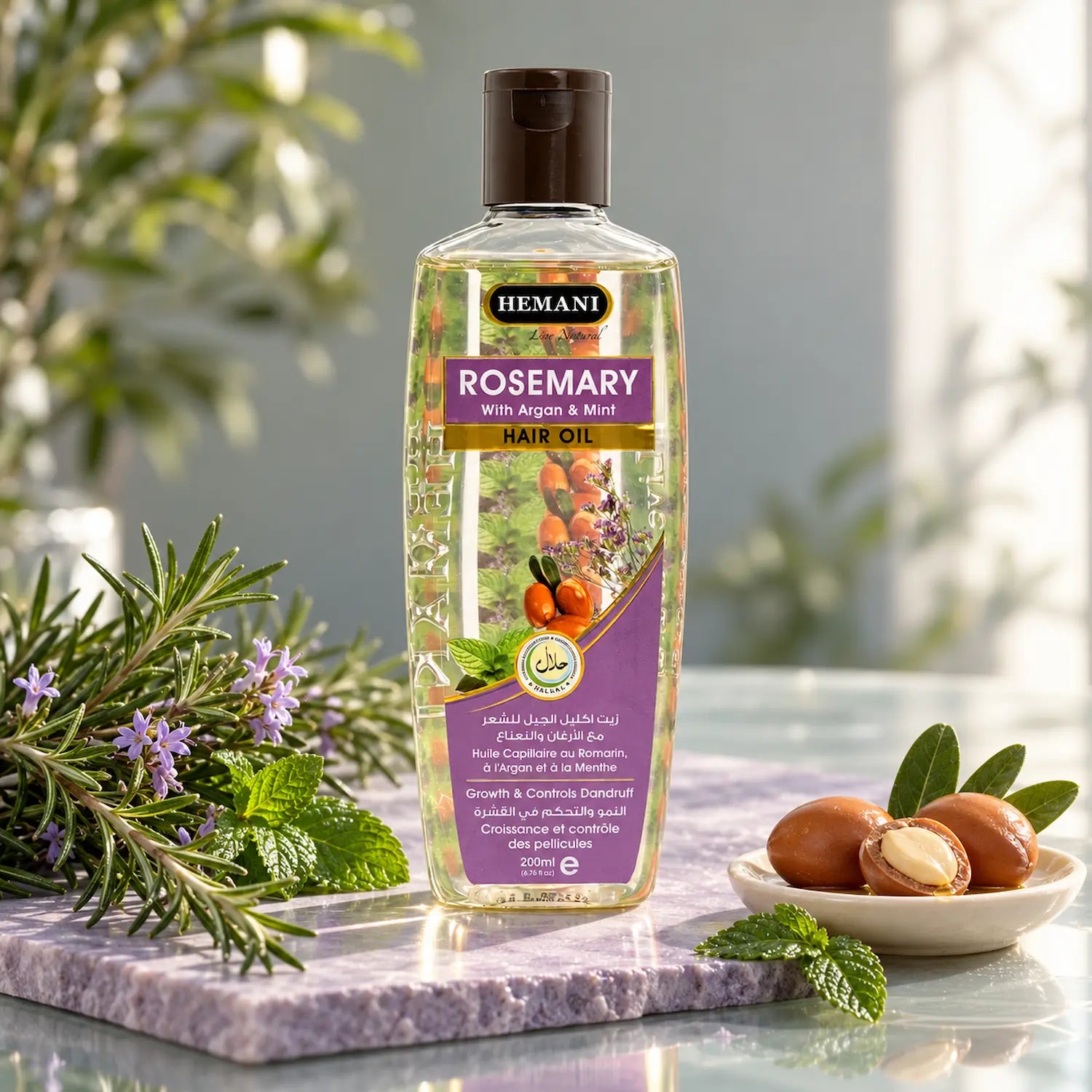 Rosemary Hair Oil with Argan & Mint 200ml