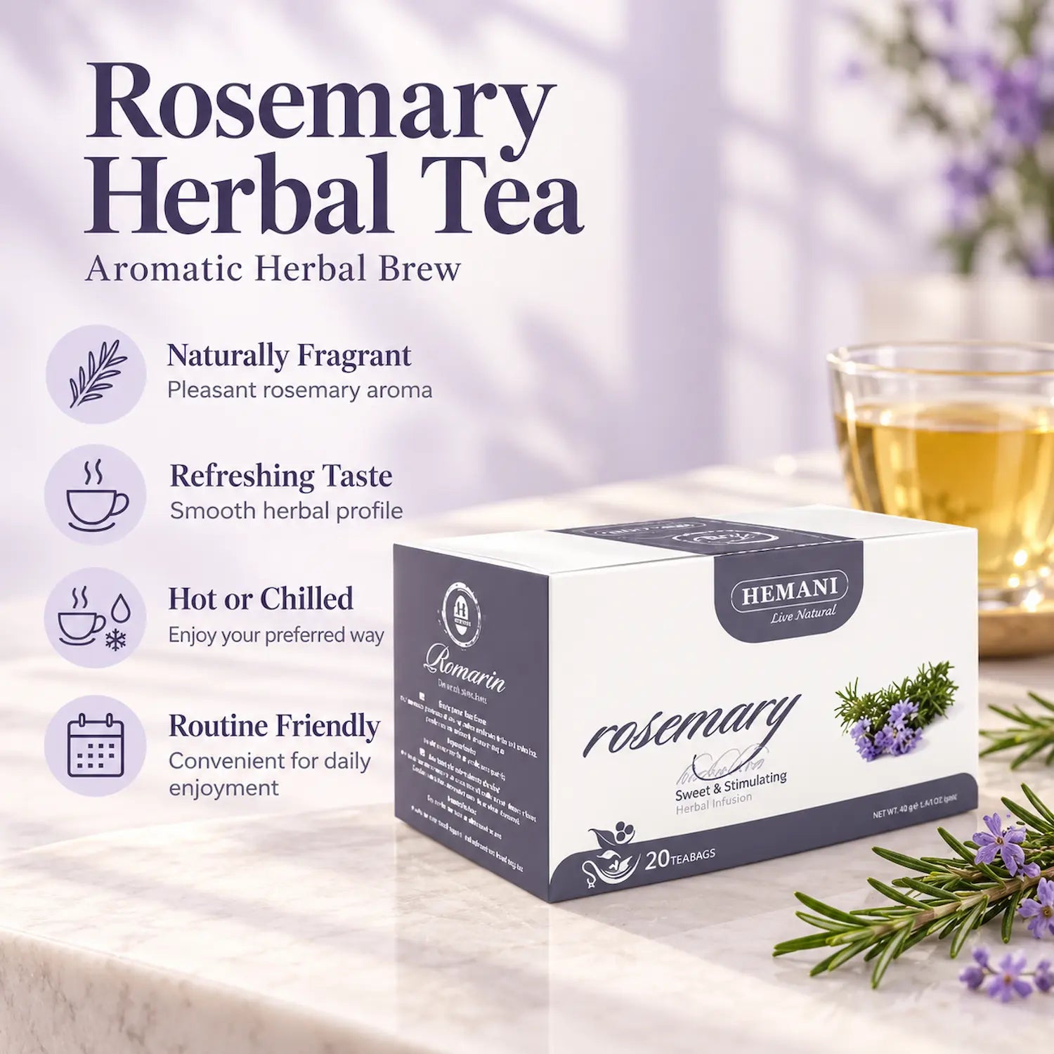 Rosemary Herbal Tea - 20 Tea Bags