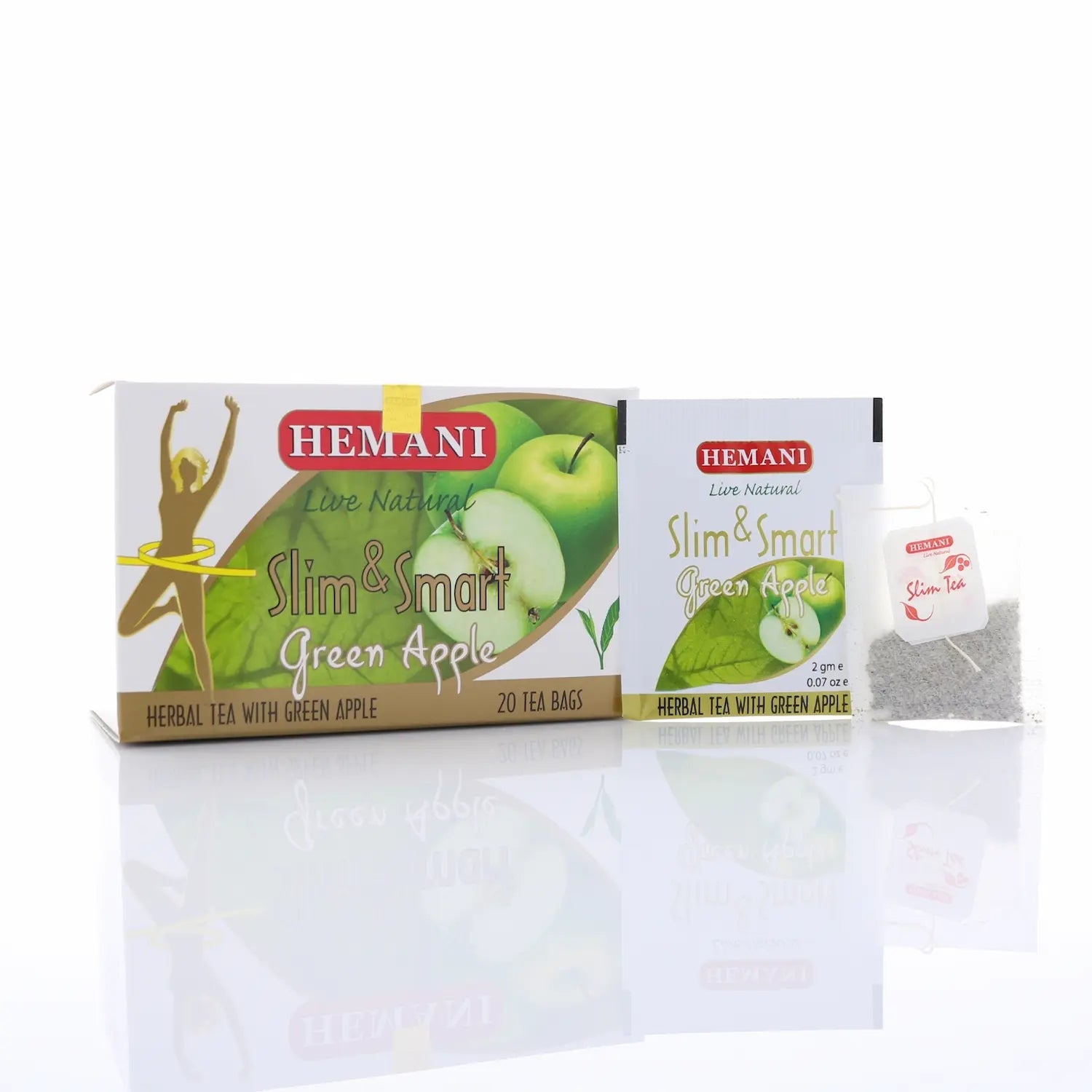 Slim & Smart Herbal Slim Tea with Green Apple Flavor – 20 Tea Bags