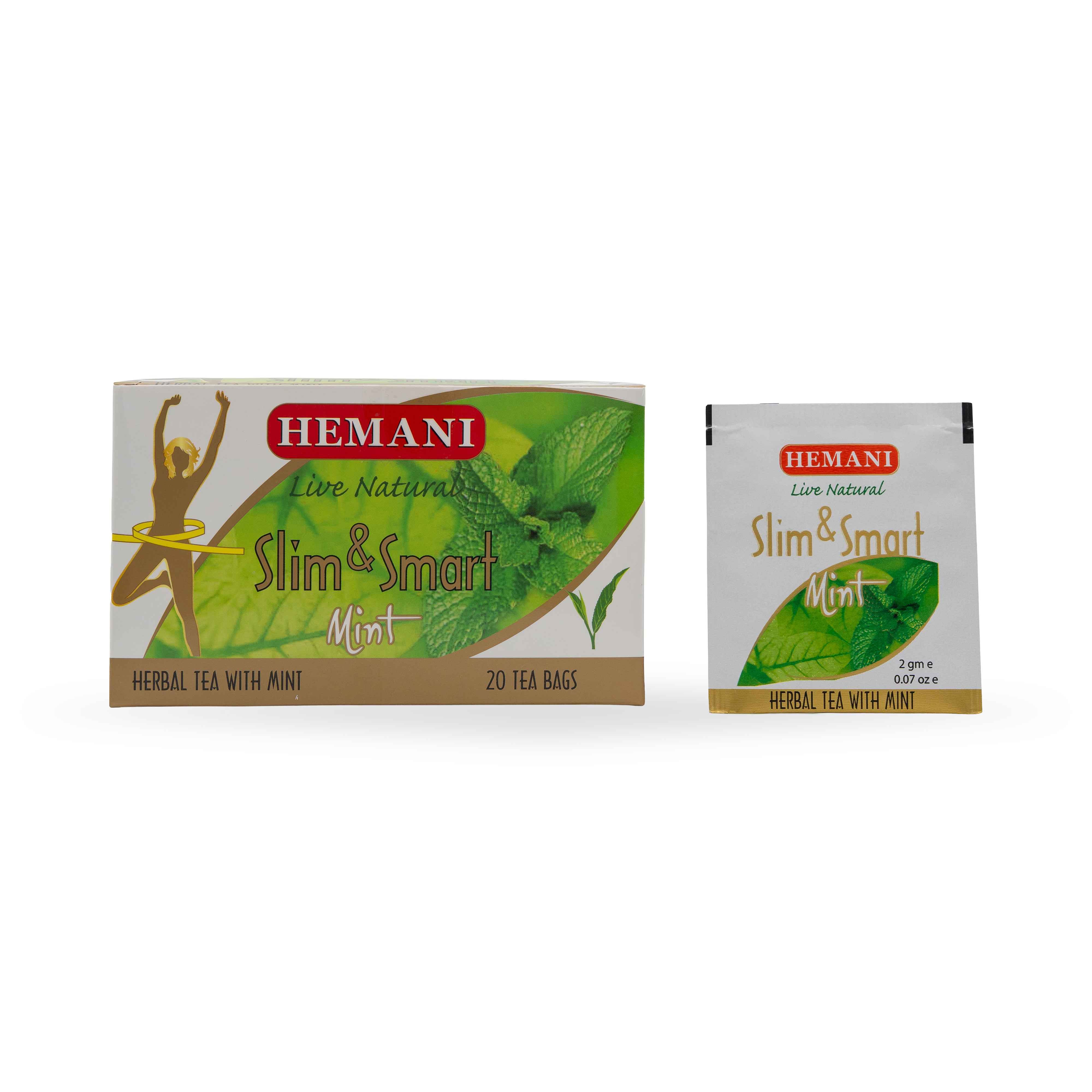 Slim & Smart Herbal Slim Tea with Mint Flavor – 20 Tea Bags