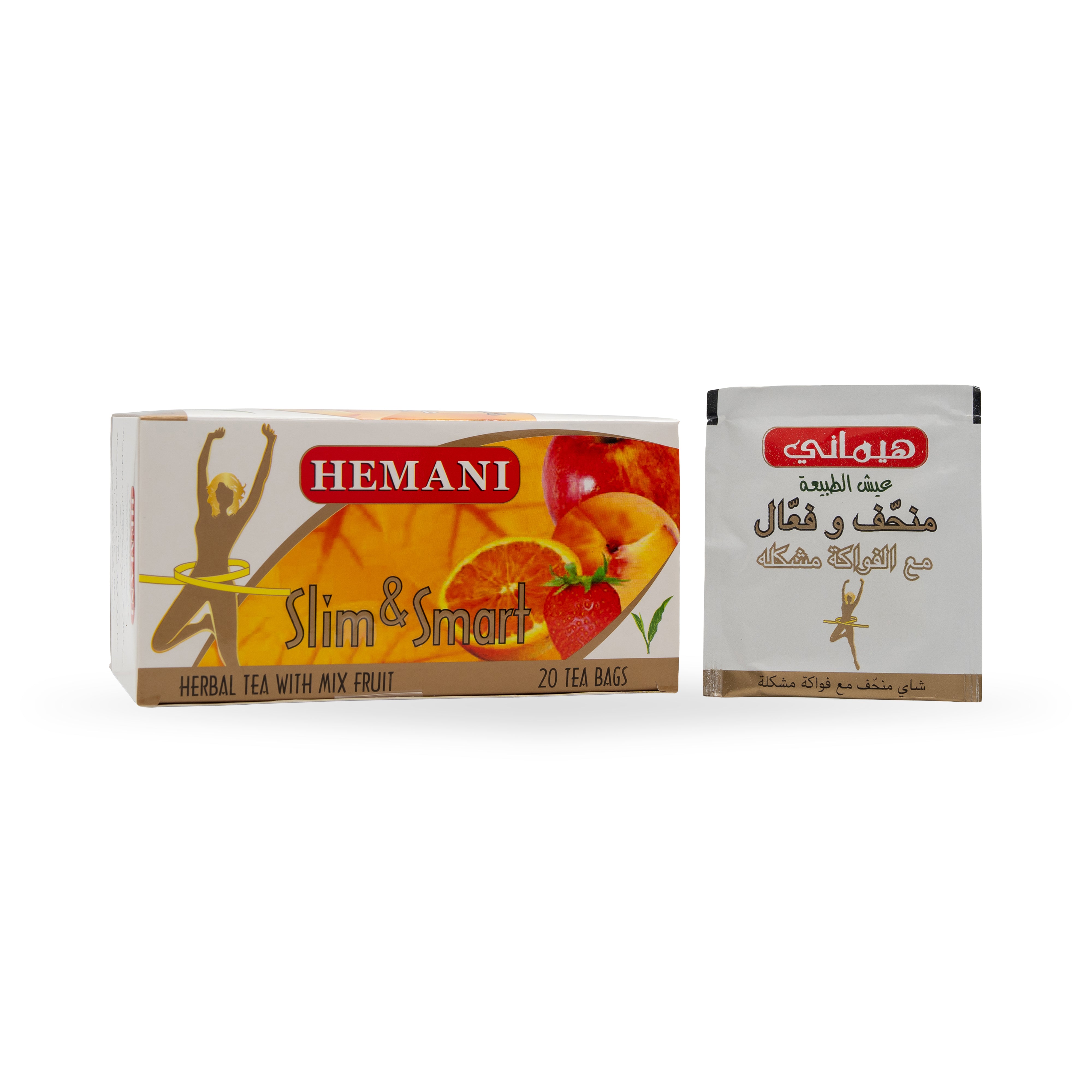 Slim & Smart Herbal Slim Tea with Mix Fruit Flavor – 20 Tea Bags