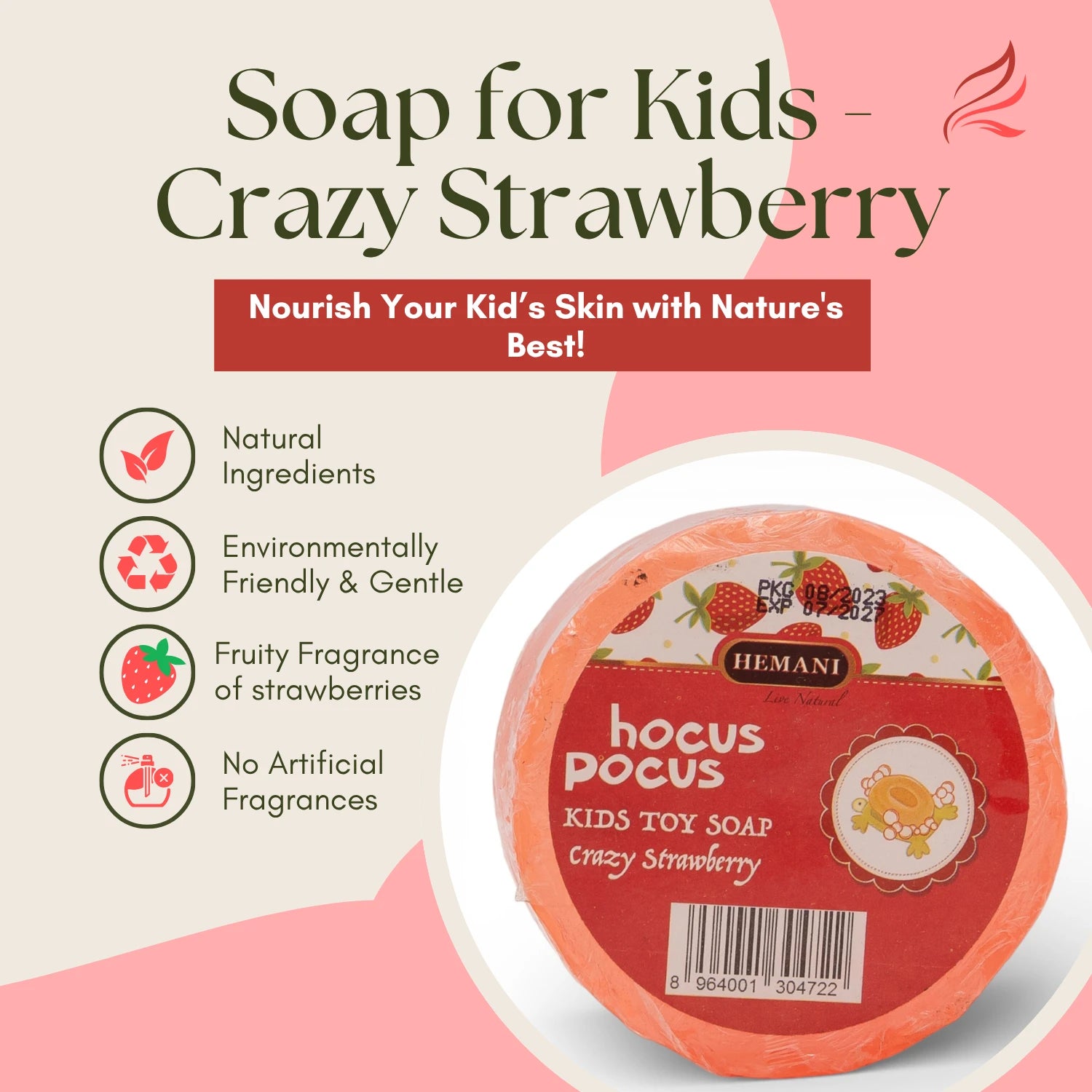 Soap for Kids - Crazy Strawberry 125gm