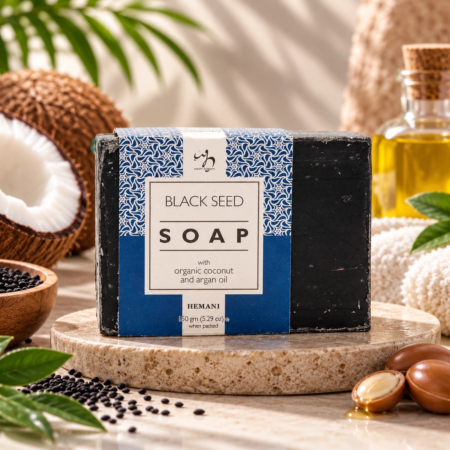 Soap with Organic Argan & Coconut Oil - Black Seed