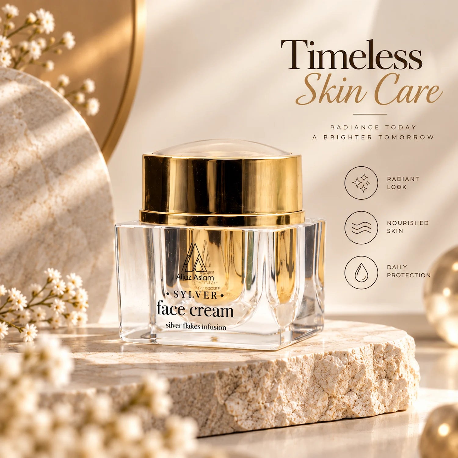 Sylver - Face Cream with Silver Flakes & Gold | Aijaz Aslam