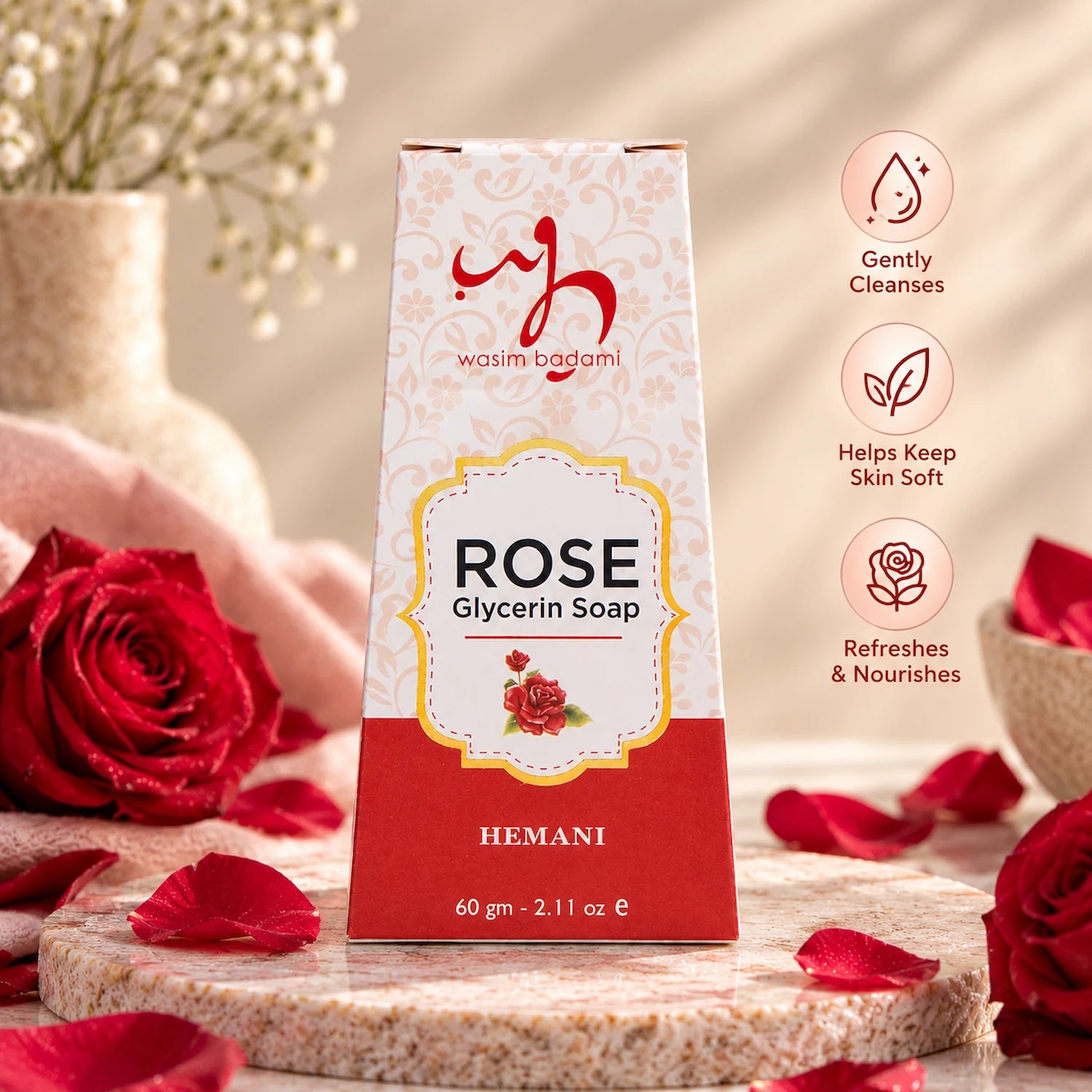 Transparent Glycerin Soap - Rose