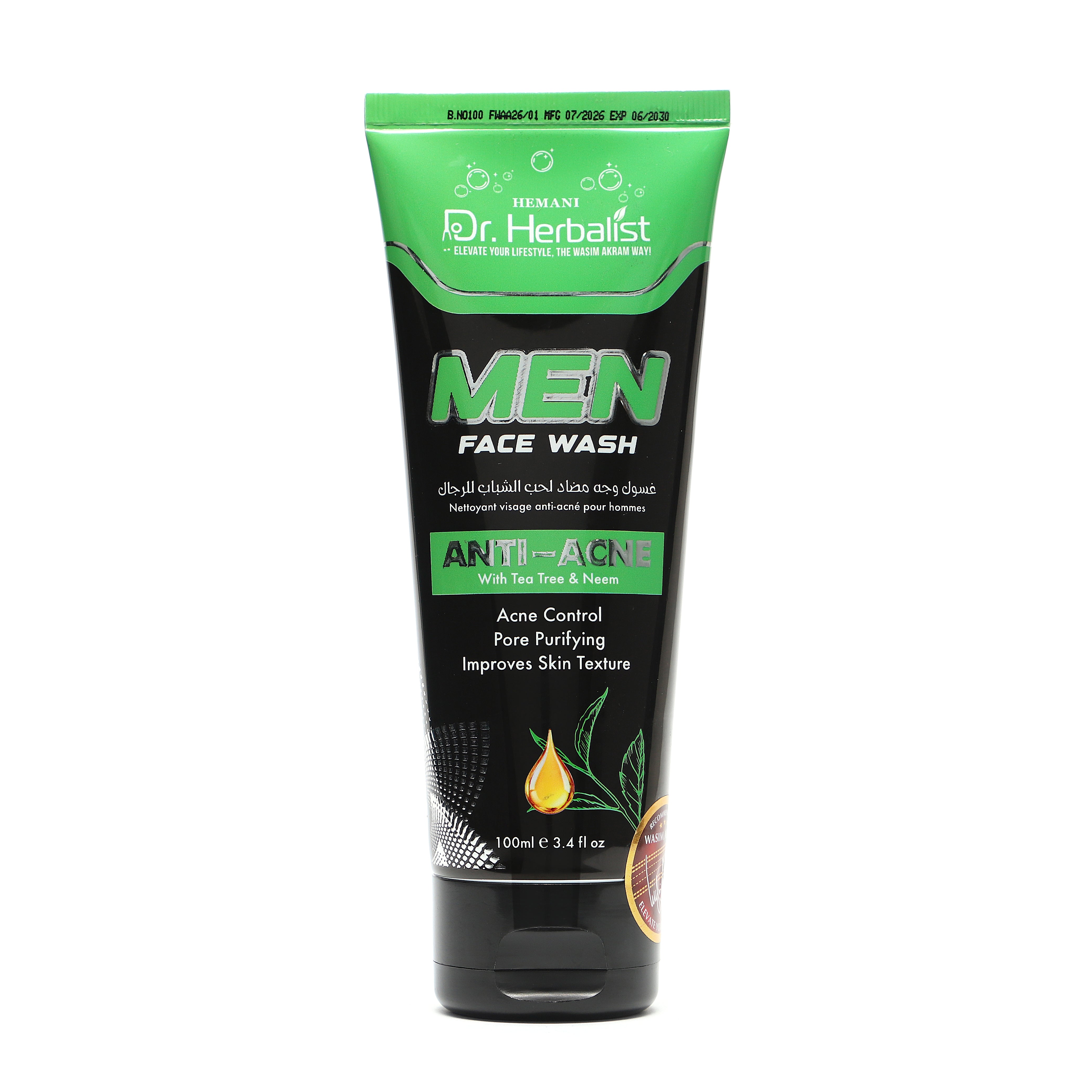 Dr Herbalist Anti-Acne Face Wash with Tea Tree & Neem