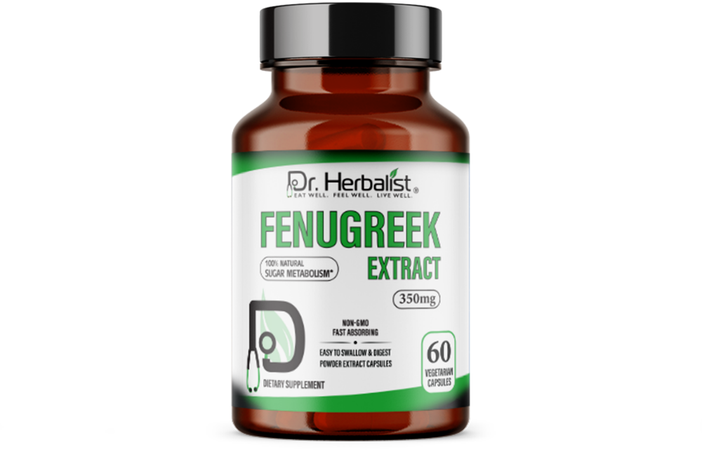 Fenugreek 450mg Dietary Supplement - Powder Extract Capsule | Dr Herbalist | HEMANI