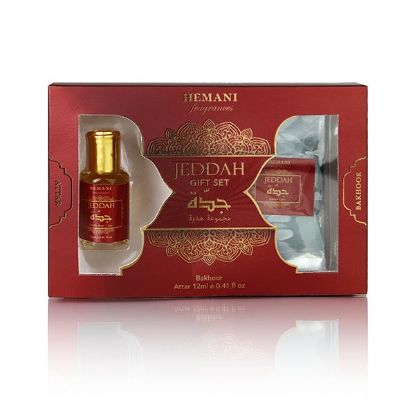 Jeddah Gift Set 2in1 - Attar & Bakhoor | Hemani Herbals	