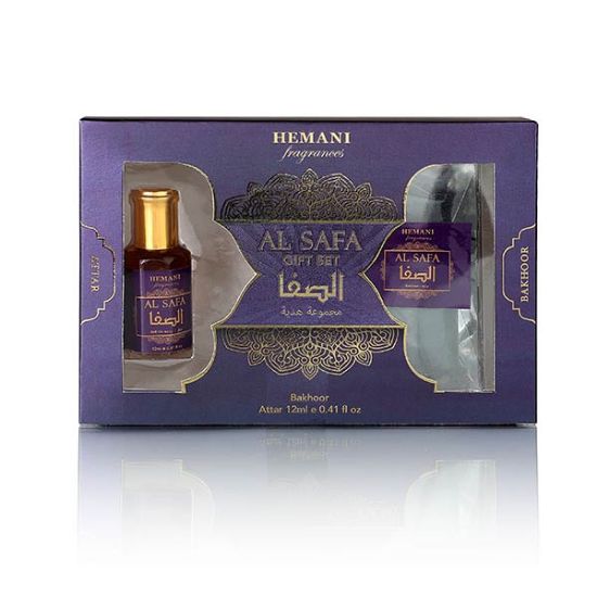 Al Safa Gift Set 2in1 - Attar & Bakhoor | Hemani Herbals	