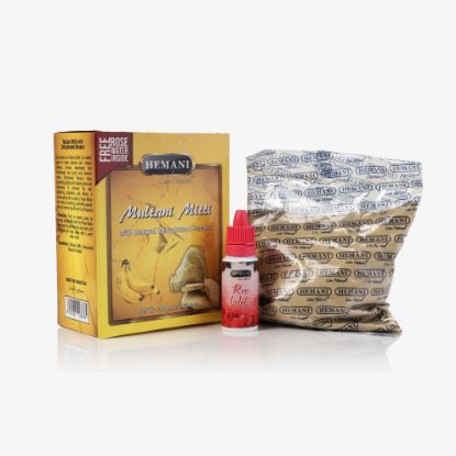 Multani Mitti (Fuller's Earth Clay) Powder with Dehydrated Banana - Free Pure Bulgarian Rose Water
