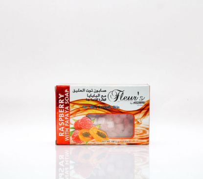 Fleurs Transparent Soap - Raspberry & Papaya | Hemani Herbals 
