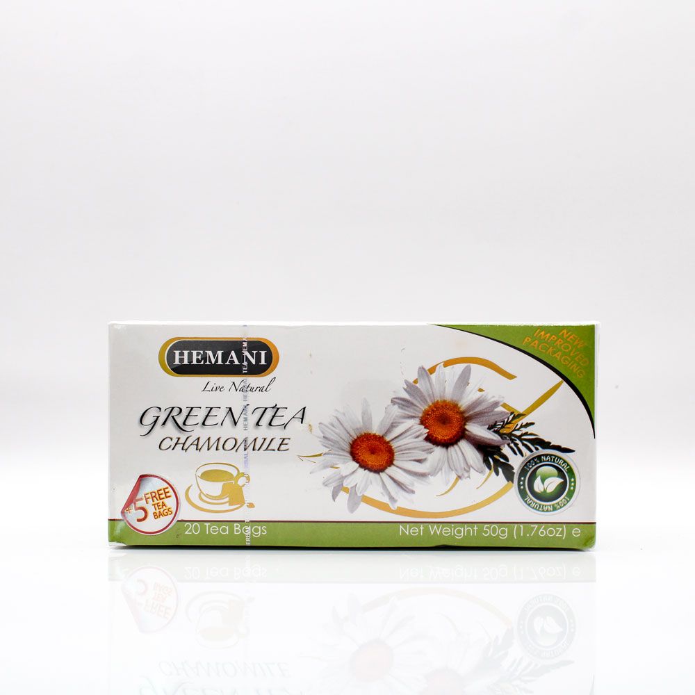 Chamomile Green Tea - 20 Tea Bags | Hemani Herbals 