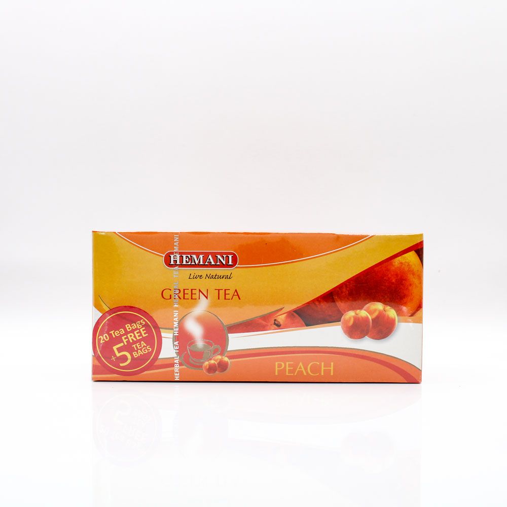 Peach Green Tea - 20 Tea Bags | Hemani Herbals 
